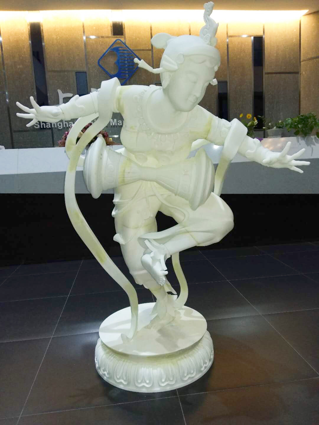 3D打印機(jī)打印大型雕塑——敦煌壁畫，白色數(shù)模